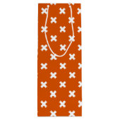Sac Cadeau Pour Bouteille Croix blanche coutures sur orange brûlé (Dos)