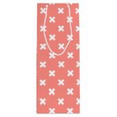 Sac Cadeau Pour Bouteille Croix blanche sur pêche (Dos)