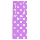 Sac Cadeau Pour Bouteille Croix blanches sur lilas (Dos)
