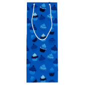 Sac Cadeau Pour Bouteille cupcakes aux bleuets (Dos)