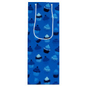Sac Cadeau Pour Bouteille cupcakes aux bleuets (Devant)