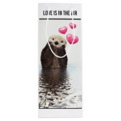 Sac Cadeau Pour Bouteille Cute Otter Love est dans l'air (Dos)