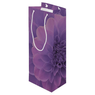 Sac Cadeau Pour Bouteille Dahlia violet