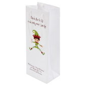 Sac Cadeau Pour Bouteille Deck the Halls Vin amusant (Dos Angle)