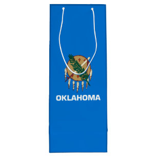 Sac Cadeau Pour Bouteille Décor design du drapeau de l'État de l'Oklahoma
