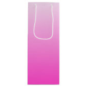 Sac Cadeau Pour Bouteille dégradé personnalisé à deux tons foncé rose chaud (Devant)