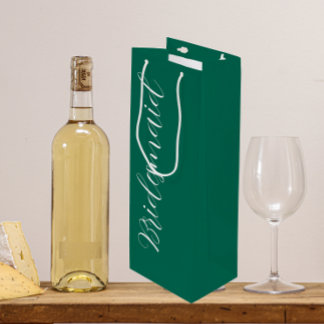 Sac Cadeau Pour Bouteille Demoiselle d'honneur de mariage à l'écriture styli