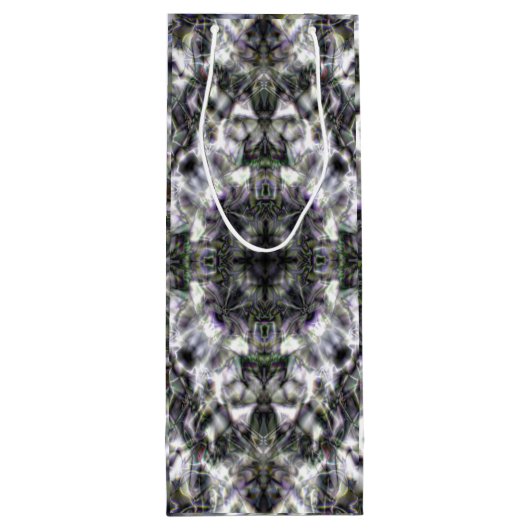 Sac Cadeau Pour Bouteille Dentelle argentée (Dos)