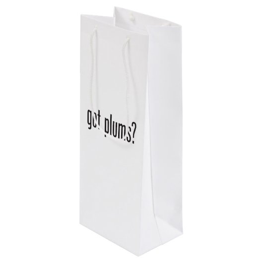 Sac Cadeau Pour Bouteille des prunes (Devant Angle)