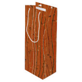 Sac Cadeau Pour Bouteille Des rayures rouges ondulées : Art Abstrait japonai (Devant Angle)