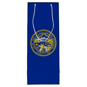 Sac Cadeau Pour Bouteille Design du drapeau de l'État du Nebraska