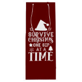 Sac Cadeau Pour Bouteille Détenteur de vin de Noël (Dos)