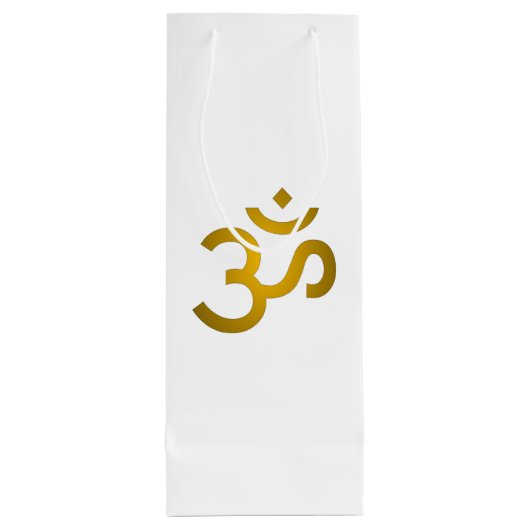Sac Cadeau Pour Bouteille Devanagari om - Blanc (Dos)