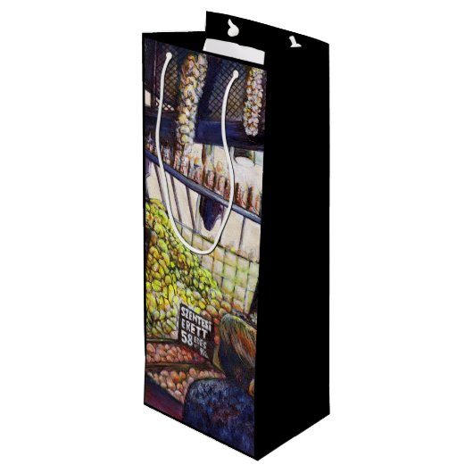 Sac Cadeau Pour Bouteille Dimensions de curiosité (Dos Angle)