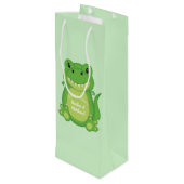 Sac Cadeau Pour Bouteille Dinosaure Baby shower T-Rex (Dos Angle)
