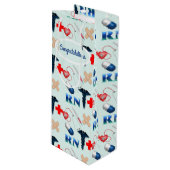 Sac Cadeau Pour Bouteille Diplôme de l'école de soins infirmiers (Devant Angle)