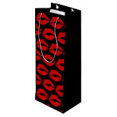 Sac Cadeau Pour Bouteille "Diva Lips" /Rouge (Dos Angle)