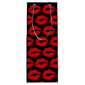 Sac Cadeau Pour Bouteille "Diva Lips" /Rouge (Dos)