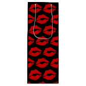 Sac Cadeau Pour Bouteille "Diva Lips" /Rouge (Devant)
