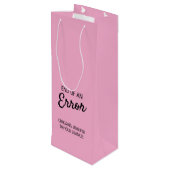 Sac Cadeau Pour Bouteille Divorce Étiquette de vin (Dos Angle)