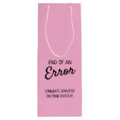 Sac Cadeau Pour Bouteille Divorce Étiquette de vin (Dos)