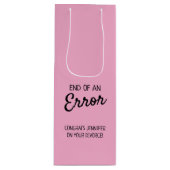 Sac Cadeau Pour Bouteille Divorce Étiquette de vin (Devant)