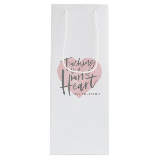 Sac Cadeau Pour Bouteille Don de l'enseignant (Devant)