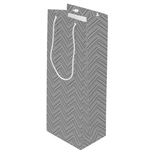 Sac Cadeau Pour Bouteille Double blanc de Grey stripes (Devant Angle)