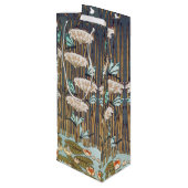 Sac Cadeau Pour Bouteille Dragonflies Water Lilies Marais Art Nouveau (Dos Angle)