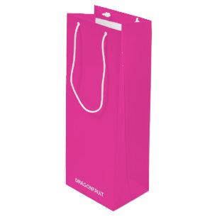 Sac Cadeau Pour Bouteille Dragonfruit pink color