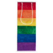 Sac Cadeau Pour Bouteille Drapeau arc-en-ciel gay pride (Devant)
