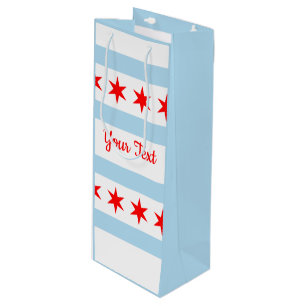 Sac Cadeau Pour Bouteille Drapeau de Chicago, Illinois Vin Cadeau