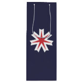 Sac Cadeau Pour Bouteille Drapeau de la préfecture d'Hokkaido, Japon (Devant)
