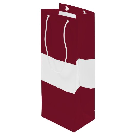Sac Cadeau Pour Bouteille Drapeau de Lettonie (Dos Angle)
