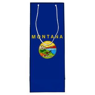 Sac Cadeau Pour Bouteille Drapeau d'État du Montana