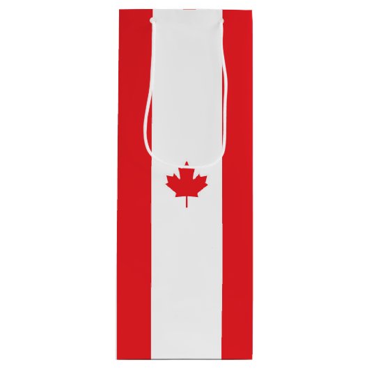 Sac Cadeau Pour Bouteille Drapeau du Canada (Devant)