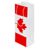 Sac Cadeau Pour Bouteille Drapeau du Canada (Dos Angle)
