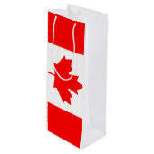 Sac Cadeau Pour Bouteille Drapeau du Canada (Devant Angle)