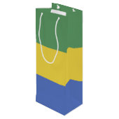 Sac Cadeau Pour Bouteille Drapeau Gabon (Dos Angle)
