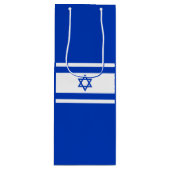Sac Cadeau Pour Bouteille Drapeau Israël (Devant)