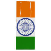 Sac Cadeau Pour Bouteille Drapeau national de l'Inde Ashoka Chakra (Devant)