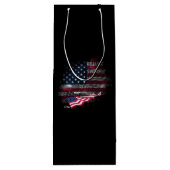 Sac Cadeau Pour Bouteille Drapeau USA (Dos)