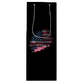 Sac Cadeau Pour Bouteille Drapeau USA (Devant)