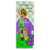 Sac Cadeau Pour Bouteille Drôle Dame de vin nerveux (Devant)