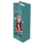 Sac Cadeau Pour Bouteille Drôle Drunk Père Noël (Devant Angle)