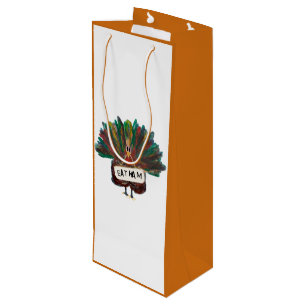 Sac Cadeau Pour Bouteille Drôle Turquie Thanksgiving Noël fourre-tout Vin Ca