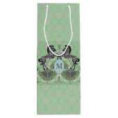 Sac Cadeau Pour Bouteille Dueling Zebra Monogramme Ctr (Dos)
