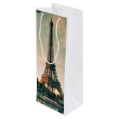Sac Cadeau Pour Bouteille Eiffel tour lancer oreiller (Dos Angle)