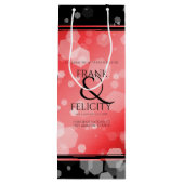 Sac Cadeau Pour Bouteille Élégant 40ème 80ème anniversaire de Ruby Mariage (Dos)