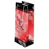 Sac Cadeau Pour Bouteille Élégant 40ème 80ème anniversaire de Ruby Mariage (Dos Angle)